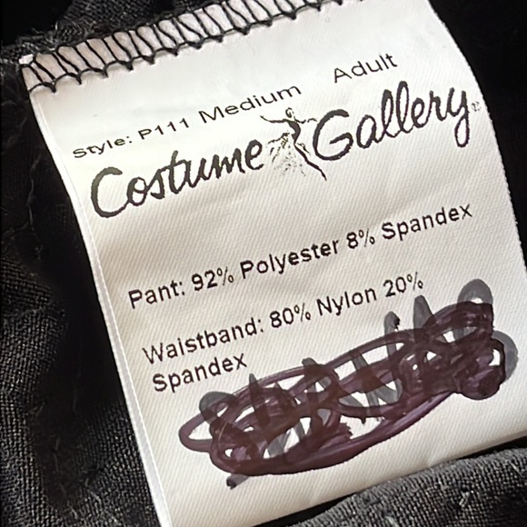 Black sequin pants slouchy Sz medium drop crotch elastic waistband - Picture 8 of 8